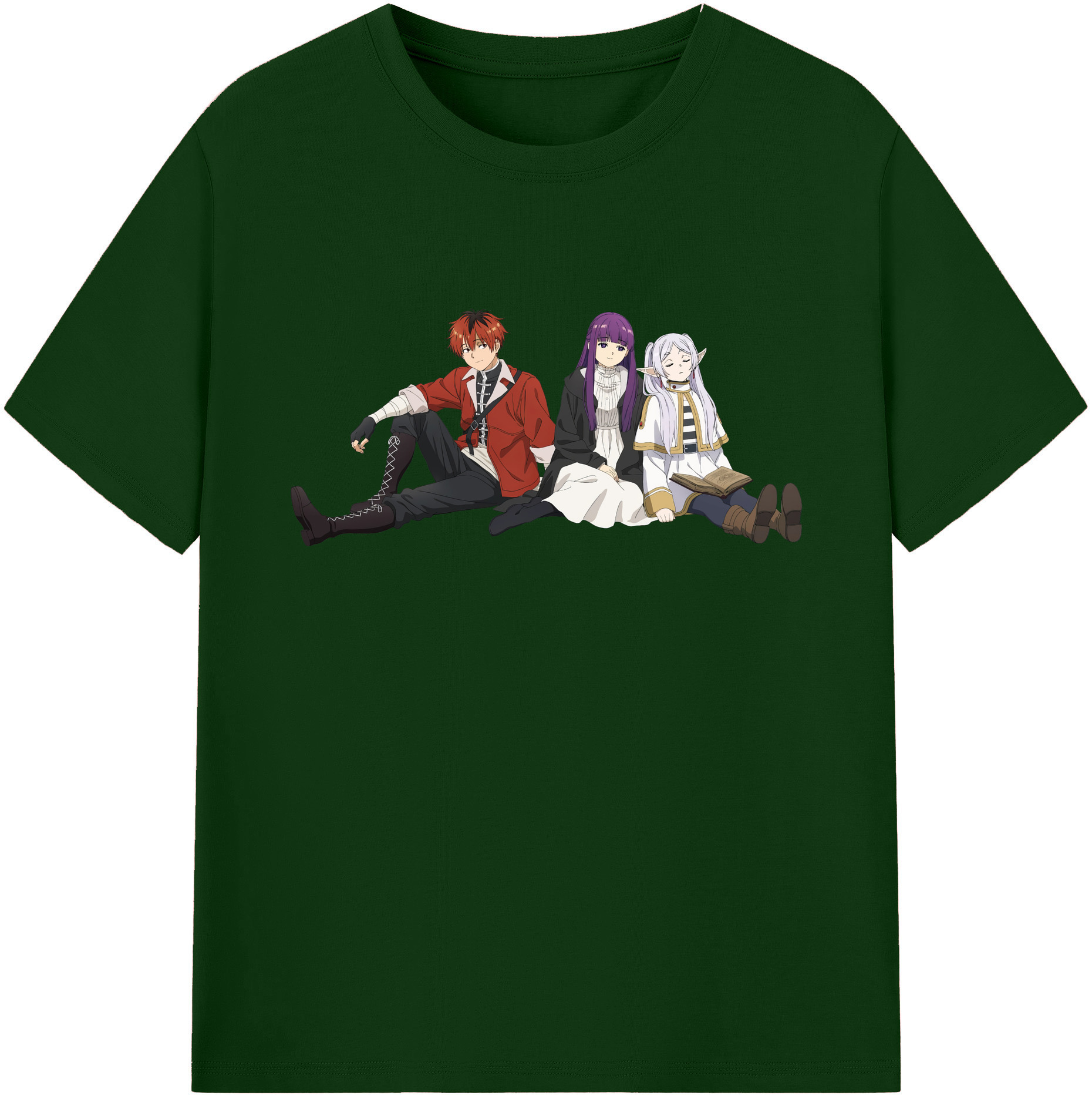 （画像用） 葬送のフリーレン Frieren 綿100％半袖Tシャツ（フロントプリント）